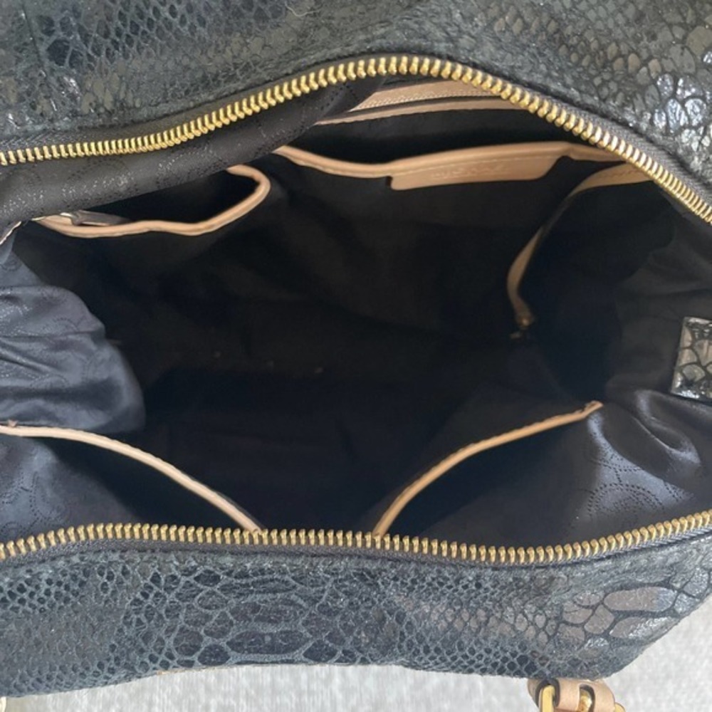 Michael Kors Black Patent Embossed Python Jet Set… - image 6